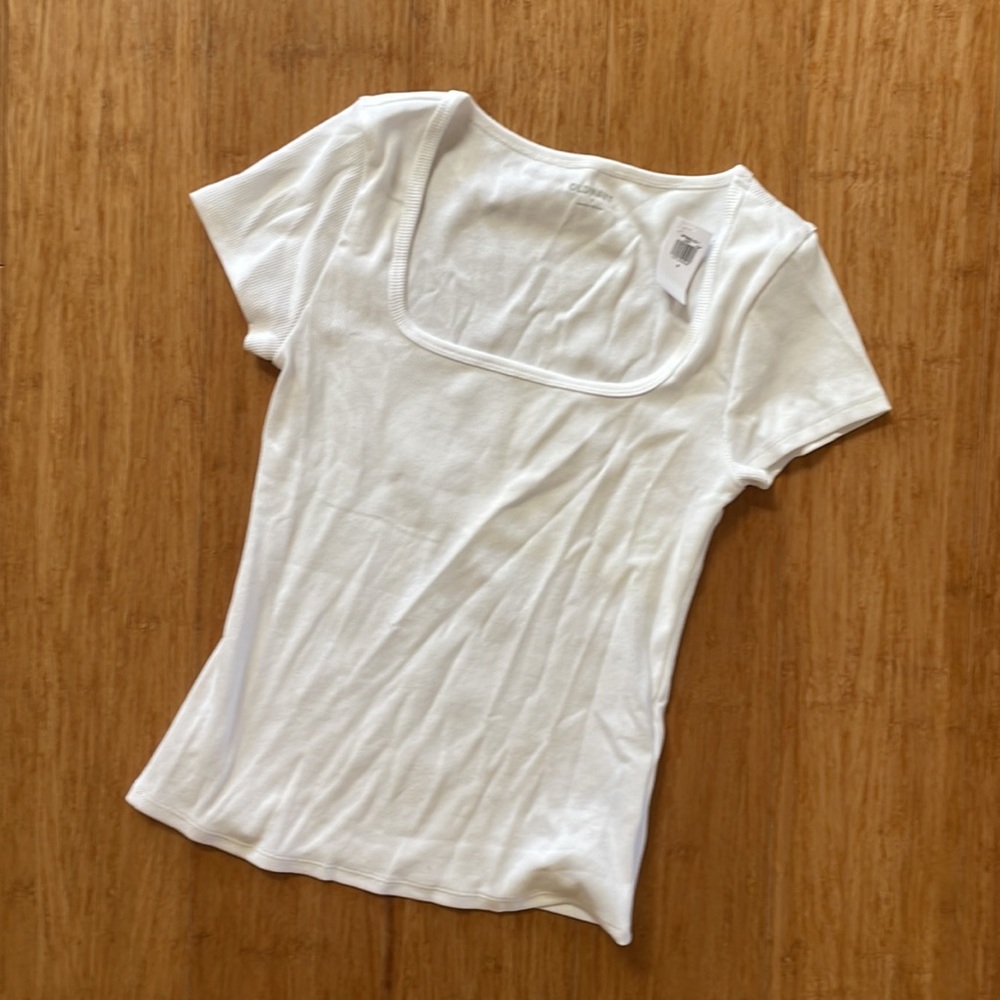 Old Navy white square neck top